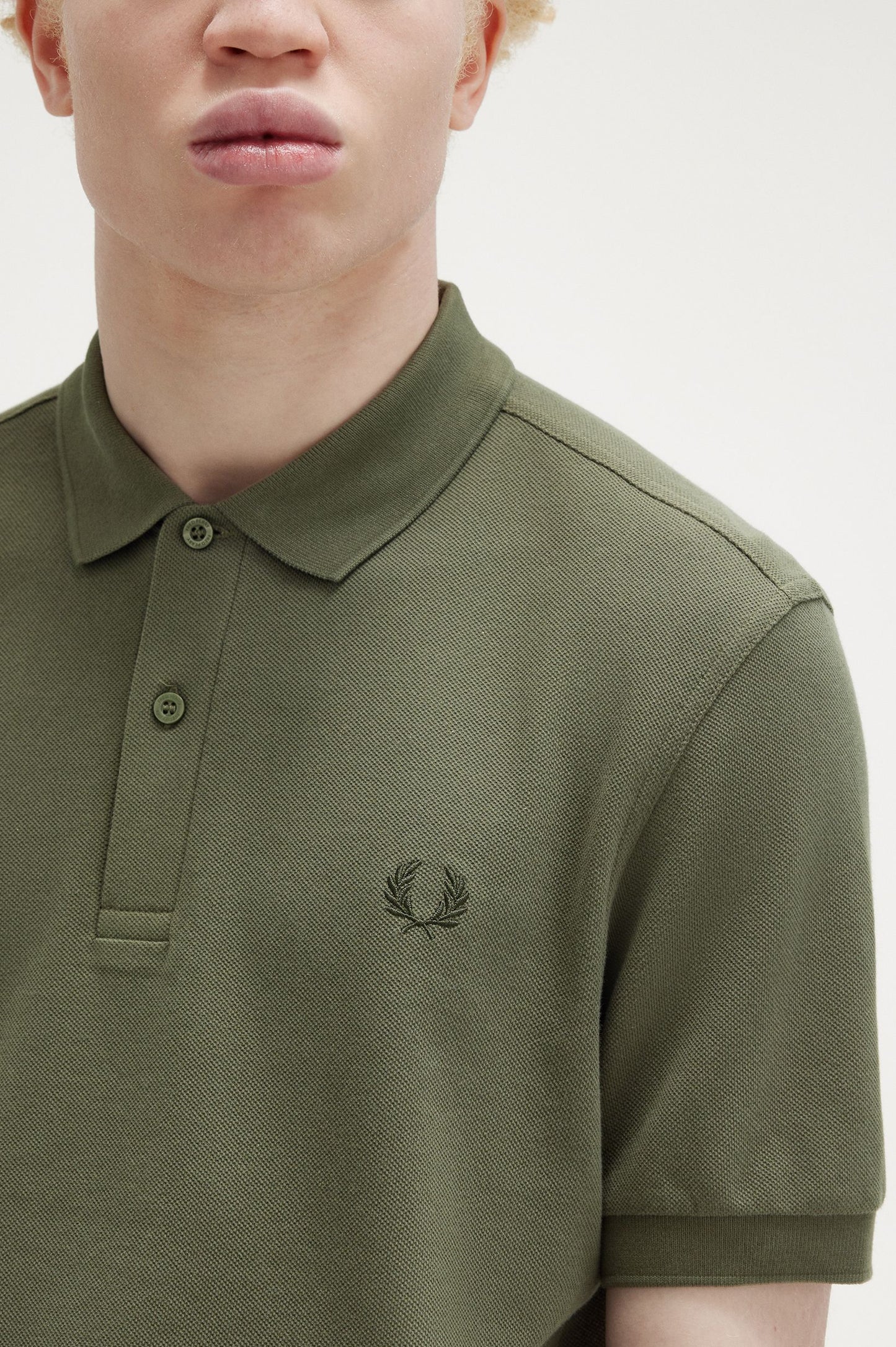 Fred Perry Plain Polo Shirt Laurel/Green