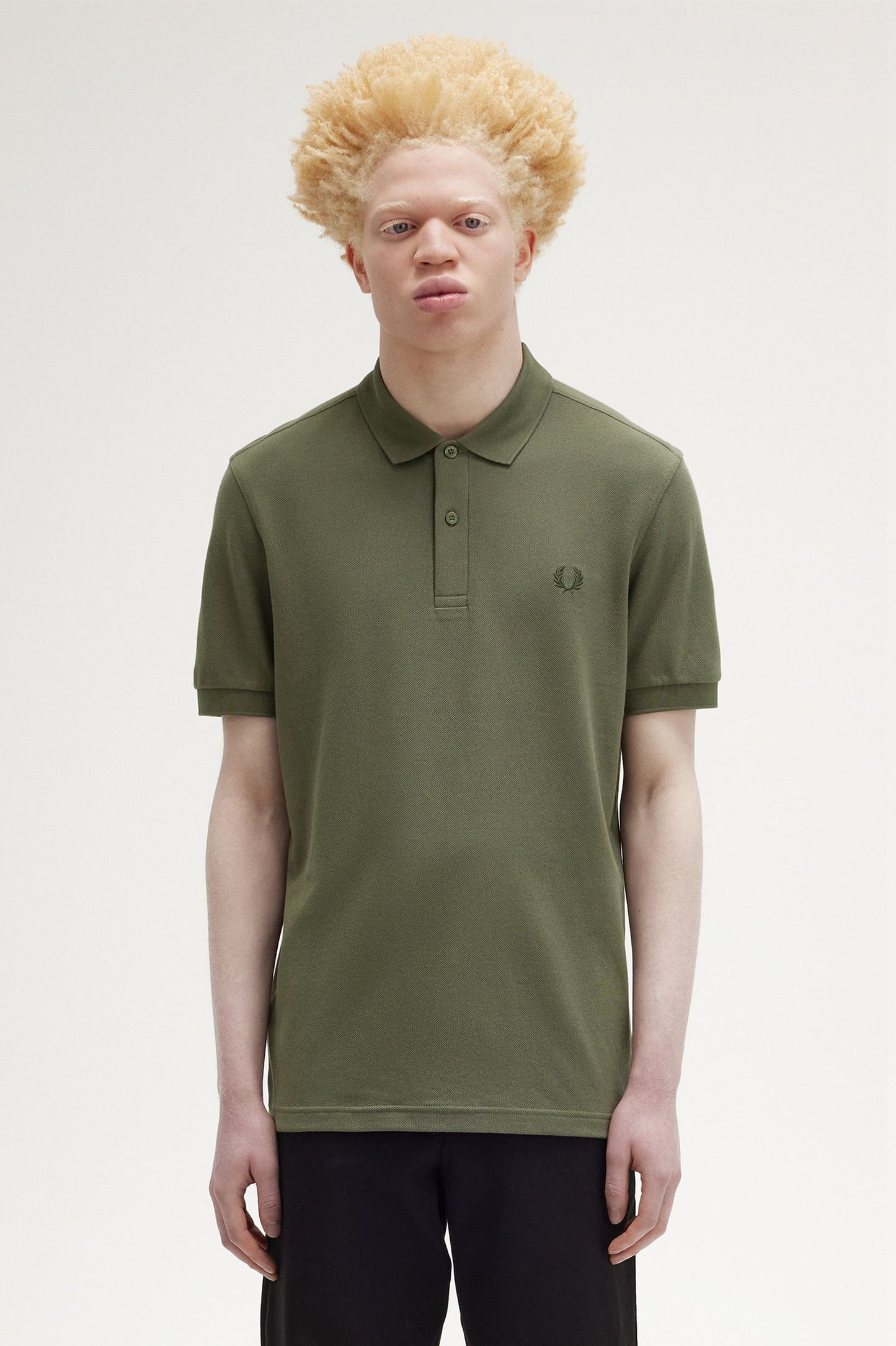 Fred Perry Plain Polo Shirt Laurel/Green