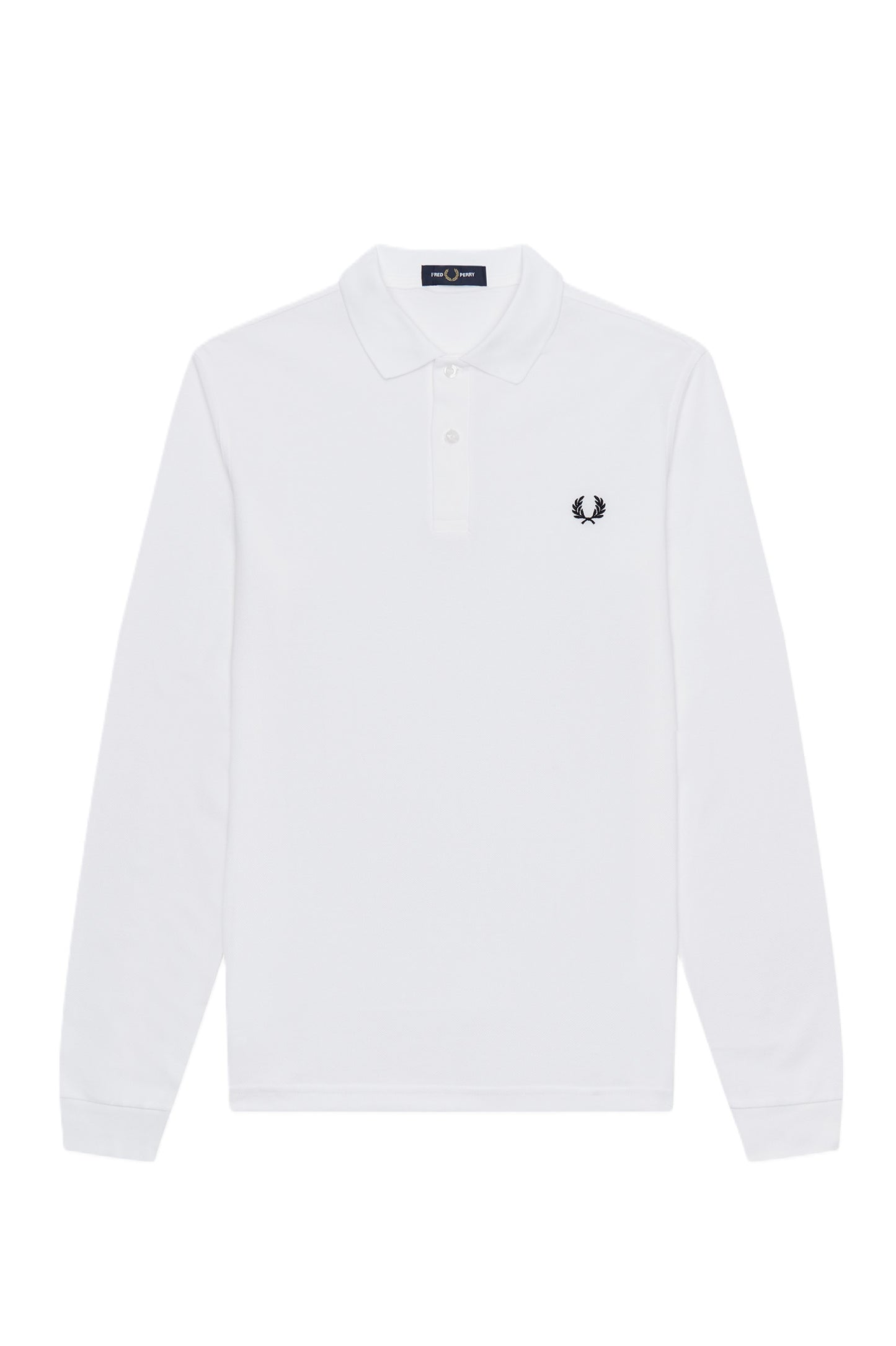 Fred Perry LS Plain Polo White