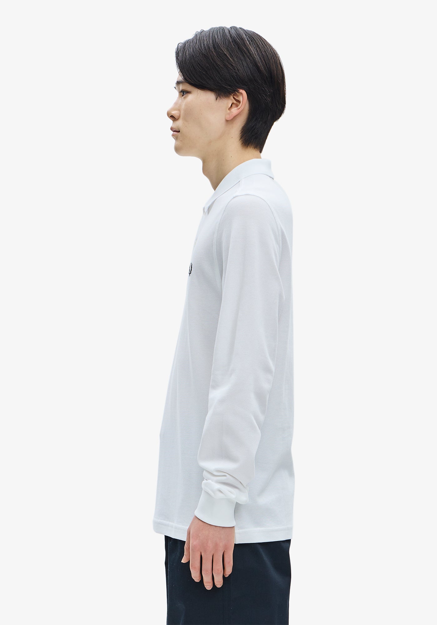 Fred Perry LS Plain Polo White