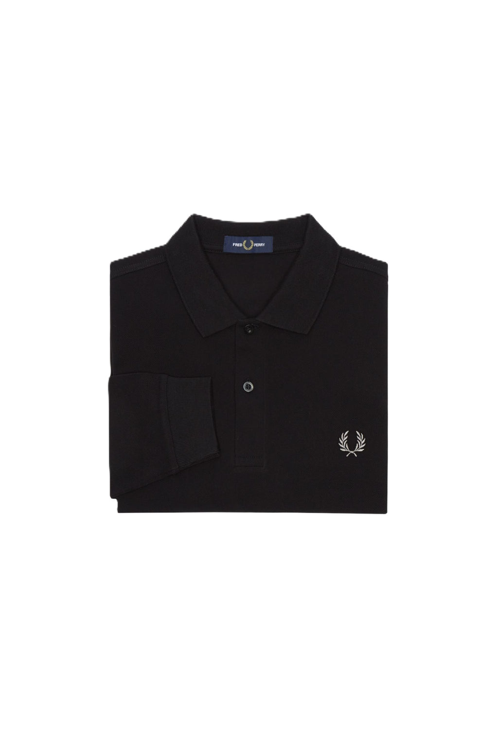 Fred Perry LS Plain Polo Blk-Chrome