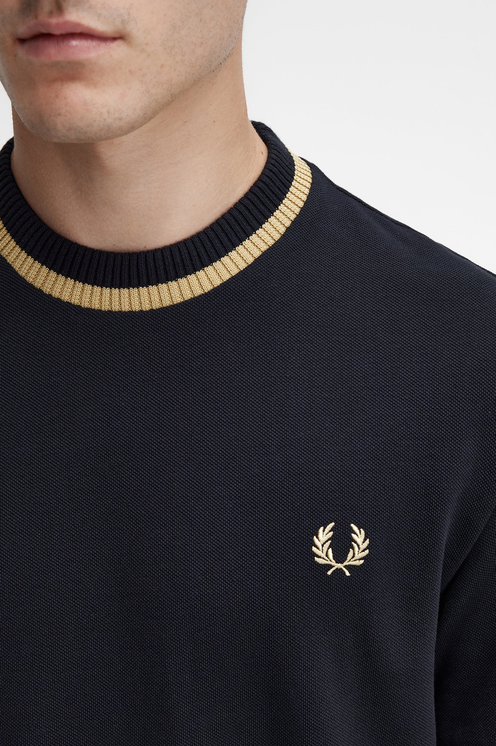 Fred Perry CN Pique SS Tee Black