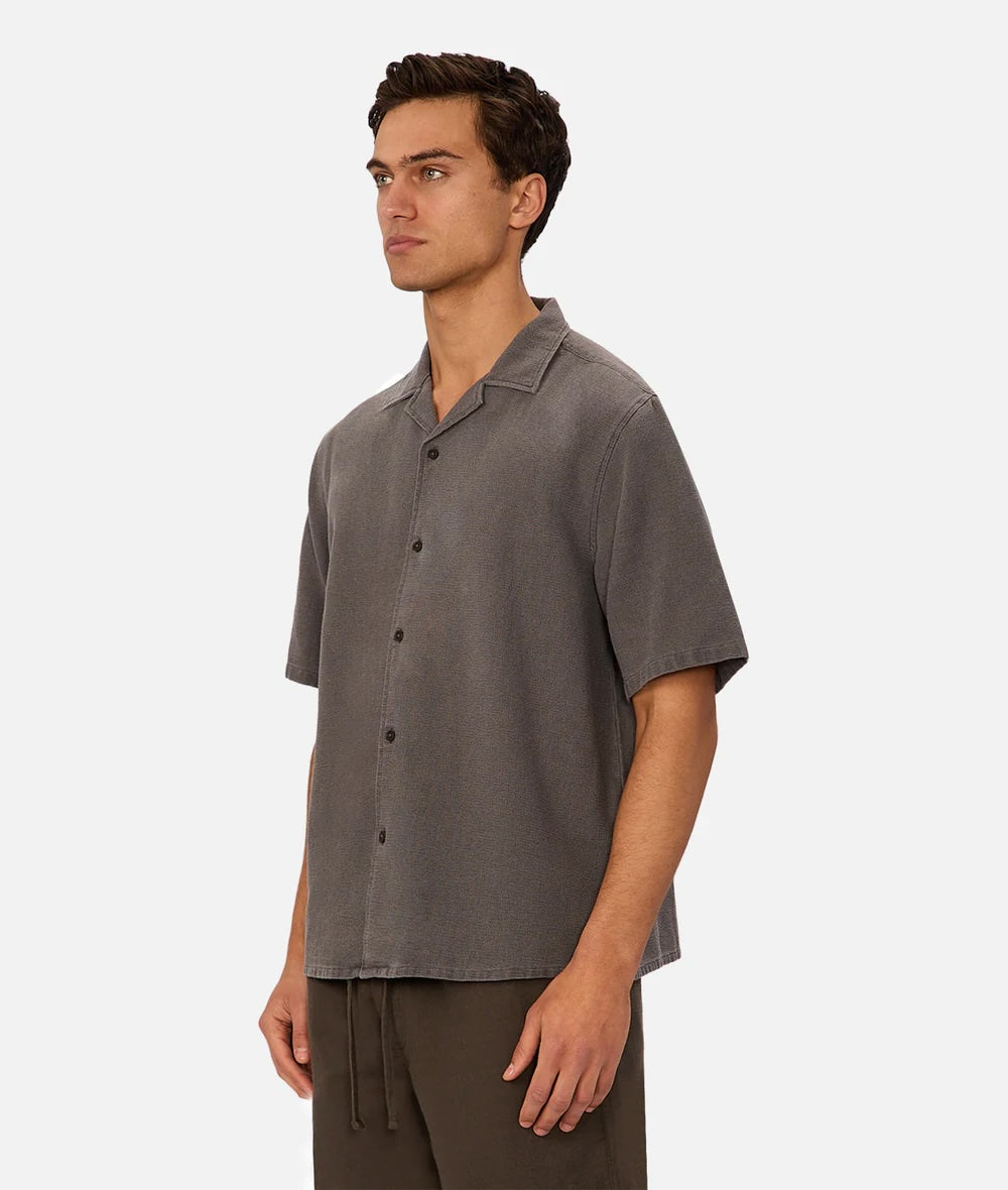 Industrie The Washed Marbella SS Shirt Gunmetal