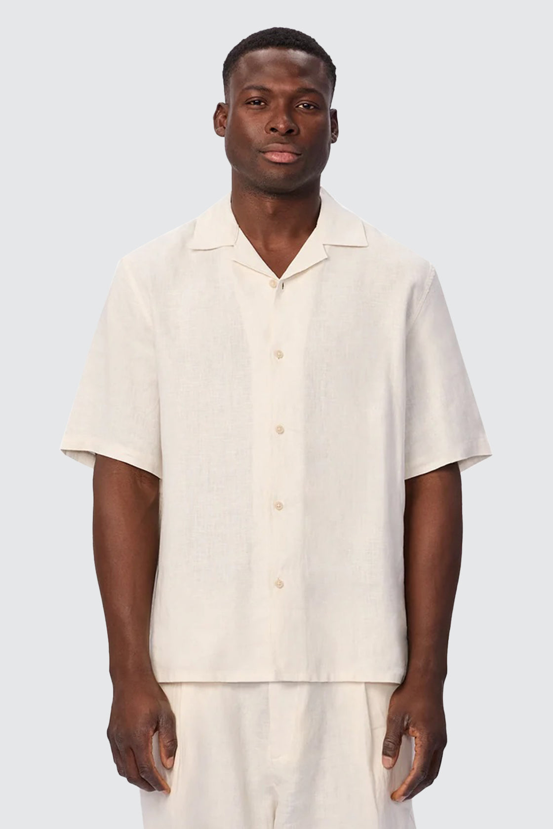 Industrie The Lusso Linen SS Shirt Coconut