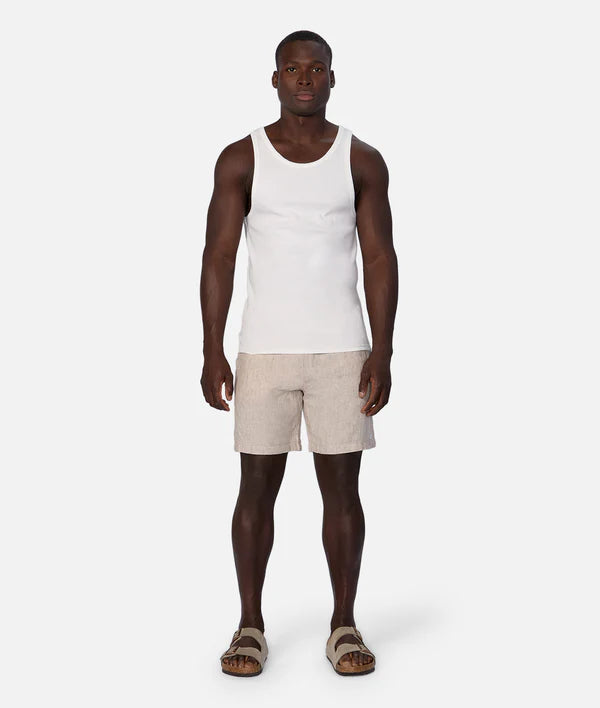 Industrie The Brando Ribbed Singlet Chalk