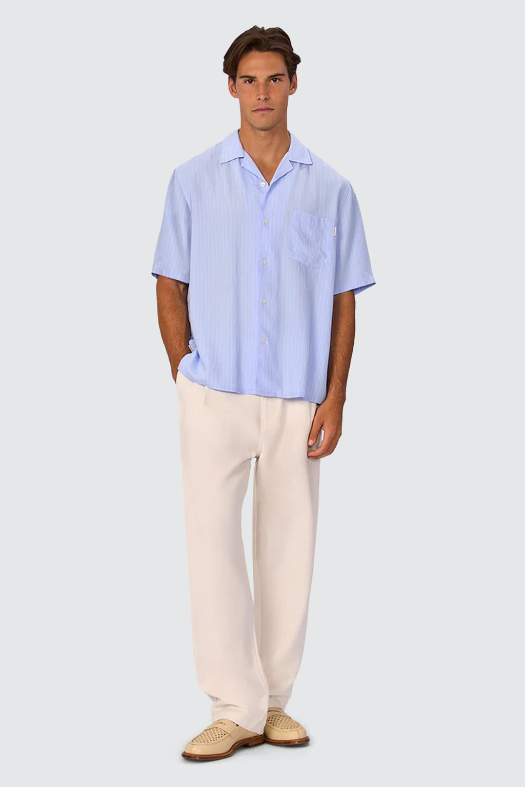 Industrie The Light Weight Classic Fit Lusso Pant Ecru