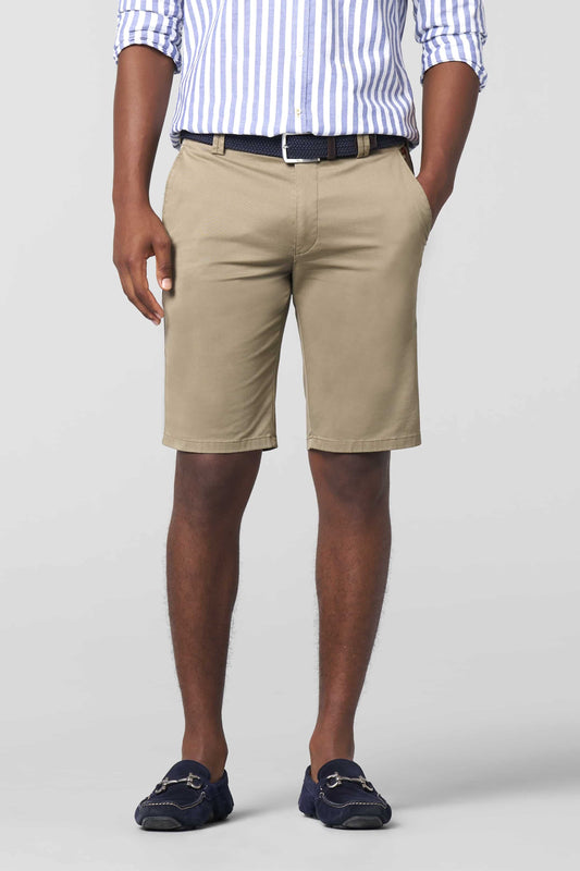 Meyer B-Palma Chino Bermuda Shorts Taupe