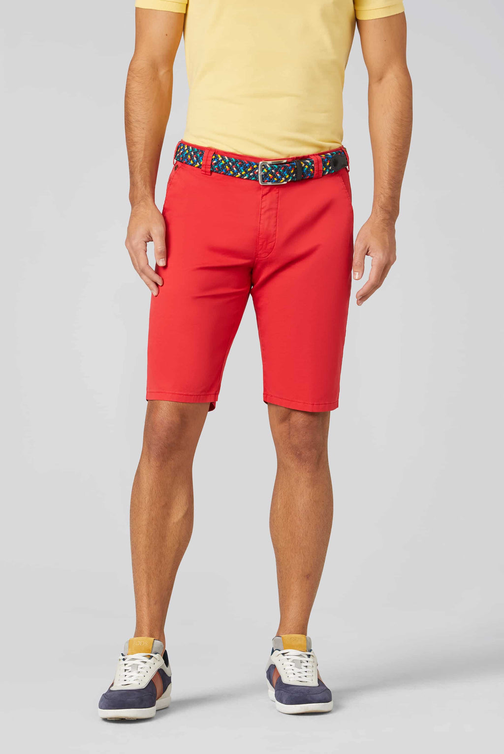 Meyer B-Palma Chino Bermuda Shorts Red