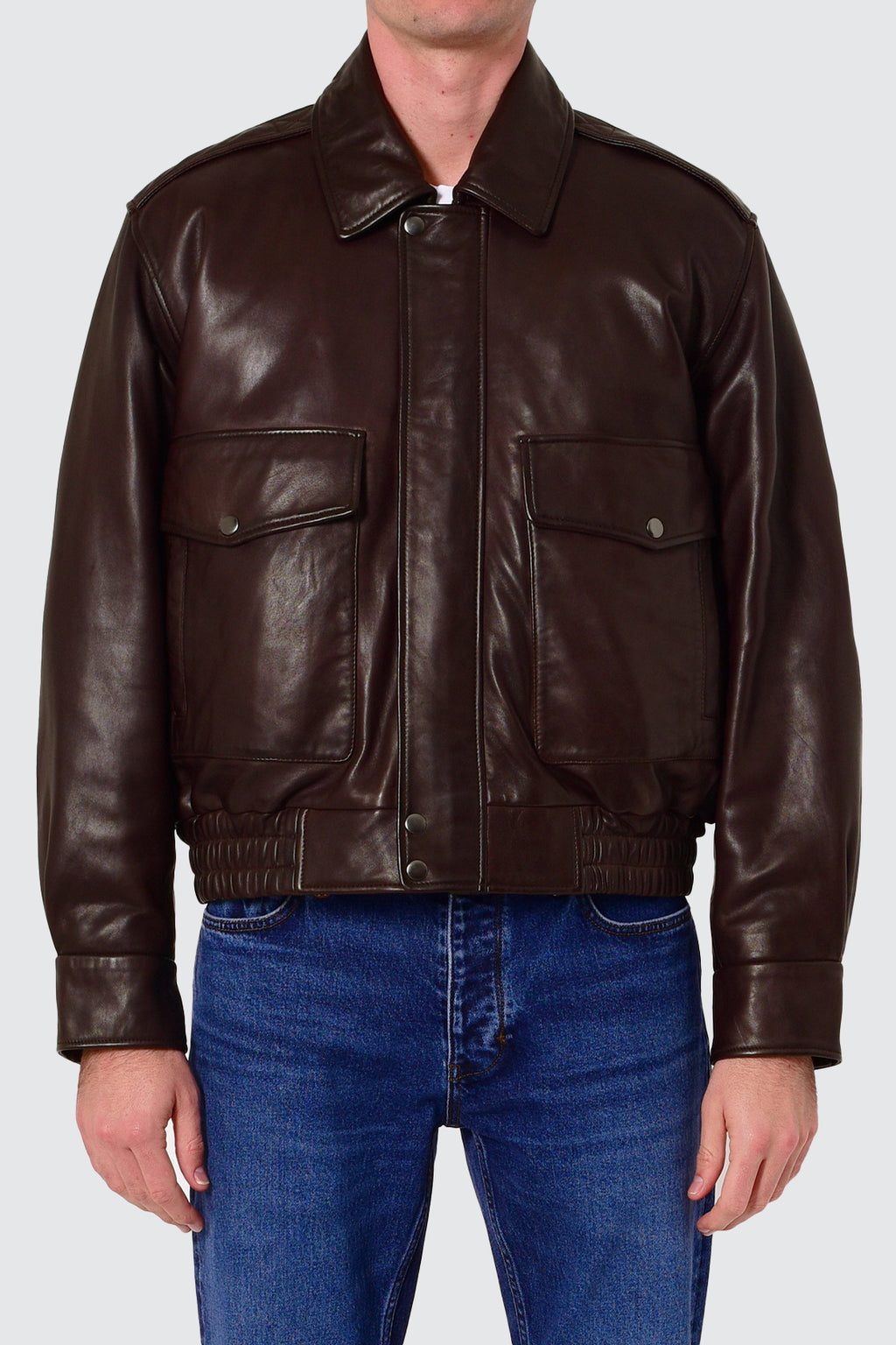 Neuw Casablanca Leather Bomber Espresso