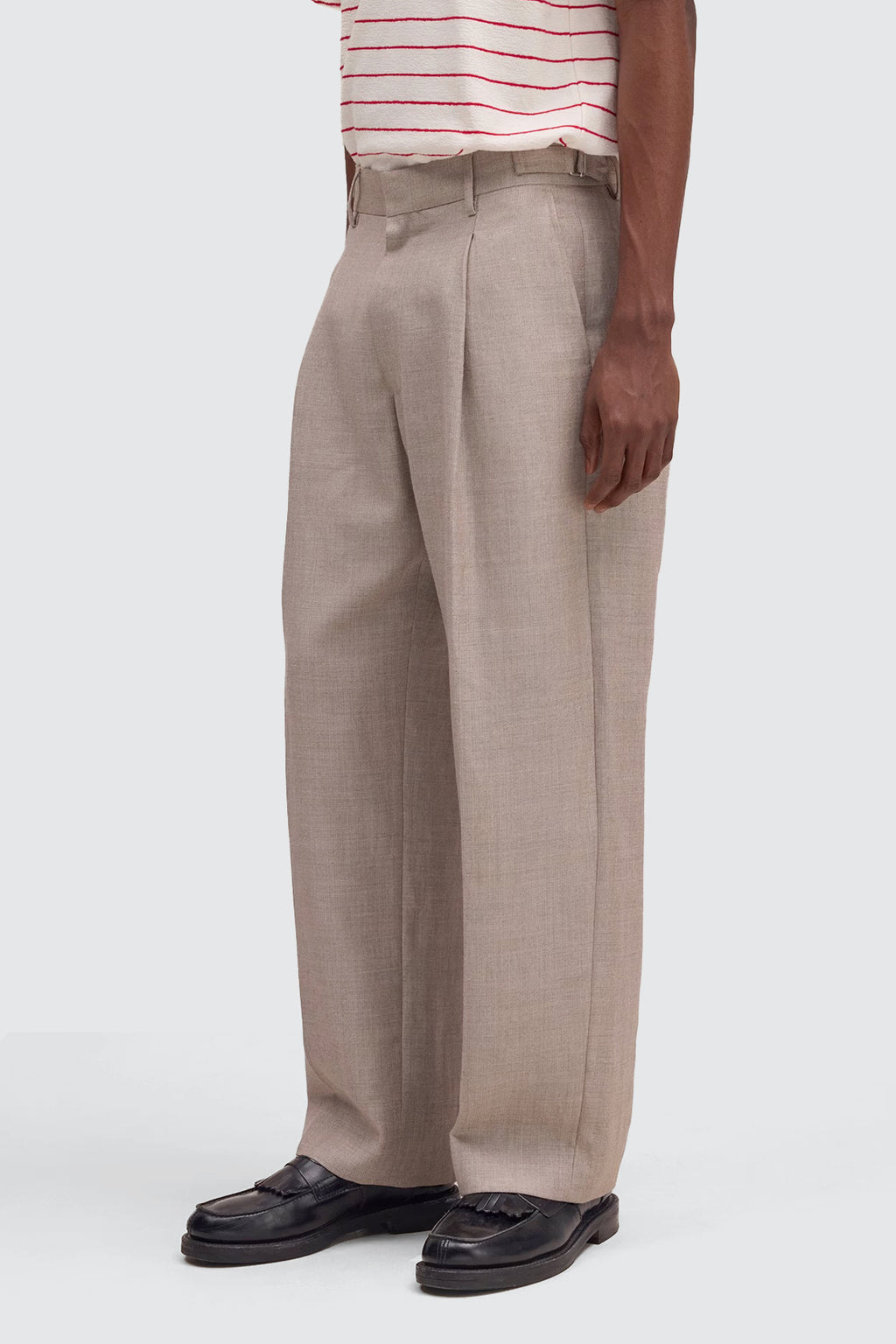 NN.07 10027 Kay Tweed Trouser 32L Khaki Melange