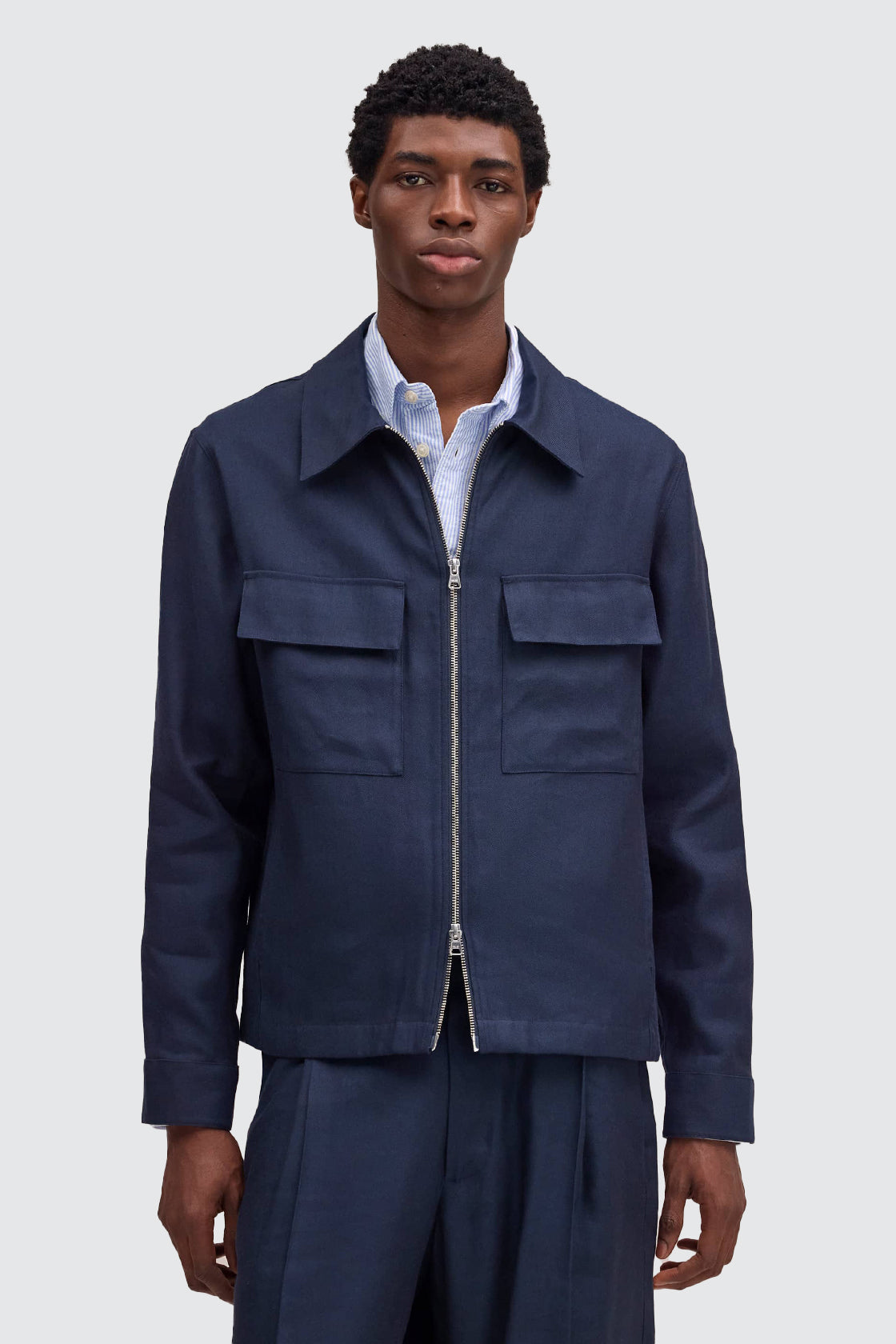 NN.07 1808 Alban Zip Jacket Deep Navy