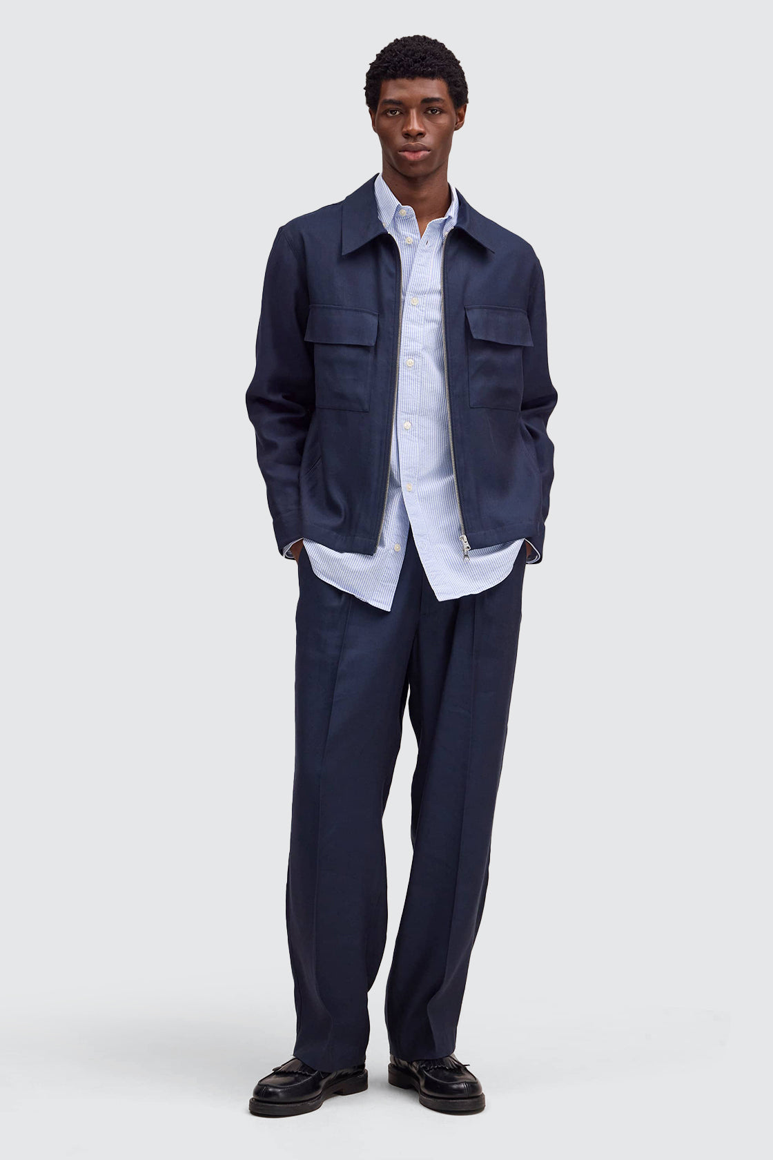 NN.07 1808 Alban Zip Jacket Deep Navy