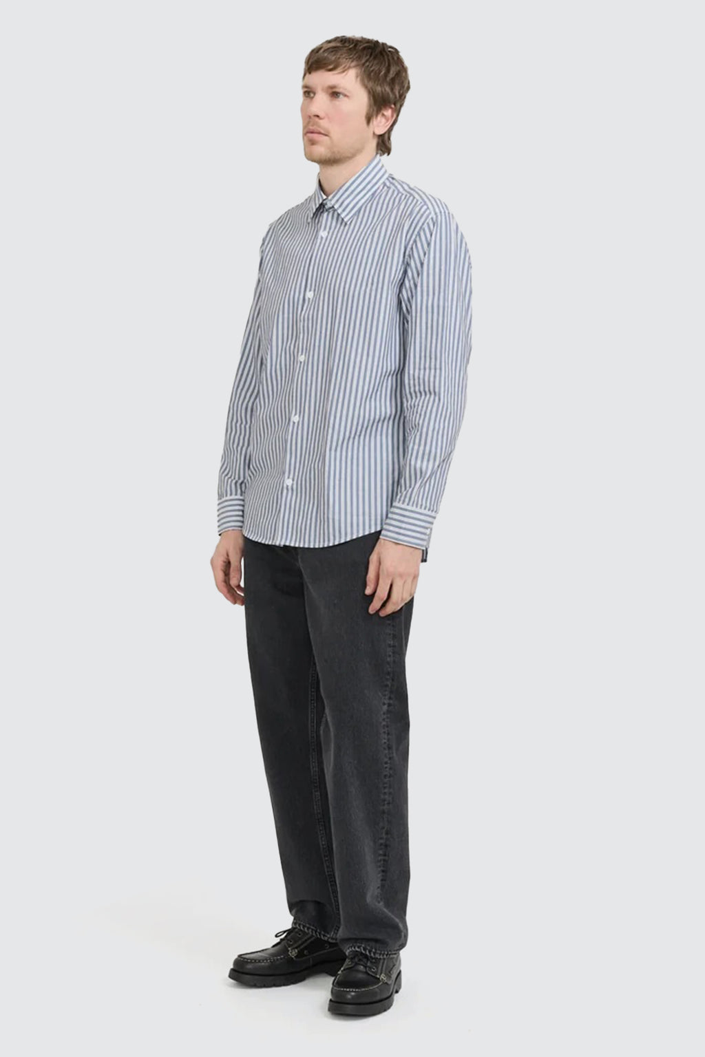 NN.07 5973 Freddy Pocket LS Shirt Sea Stripe