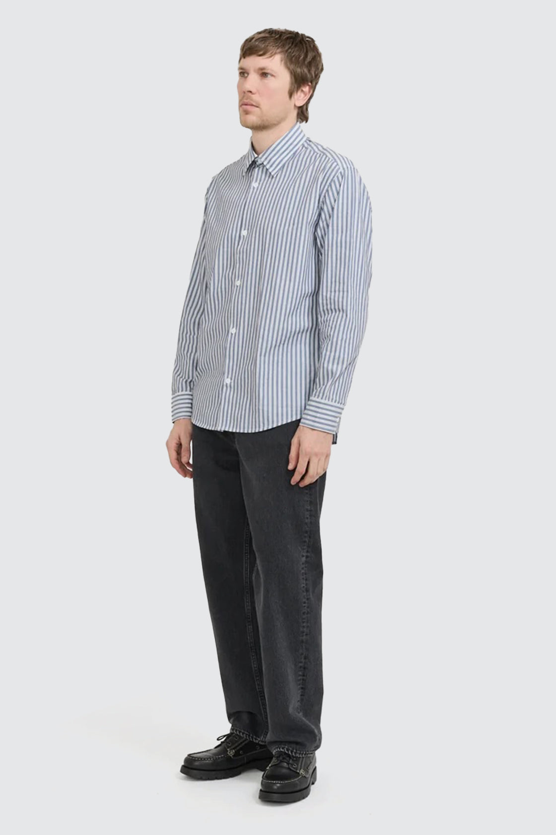 NN.07 5973 Freddy Pocket LS Shirt Sea Stripe