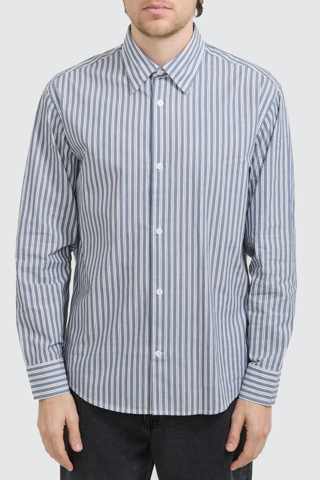 NN.07 5973 Freddy Pocket LS Shirt Sea Stripe