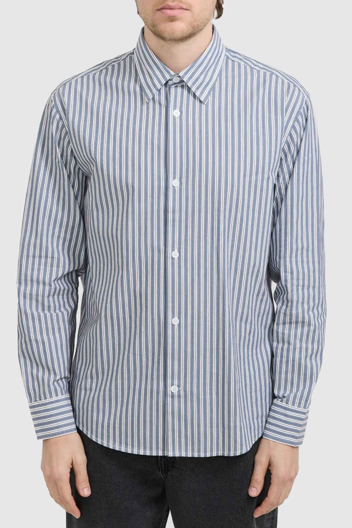 NN.07 5973 Freddy Pocket LS Shirt Sea Stripe