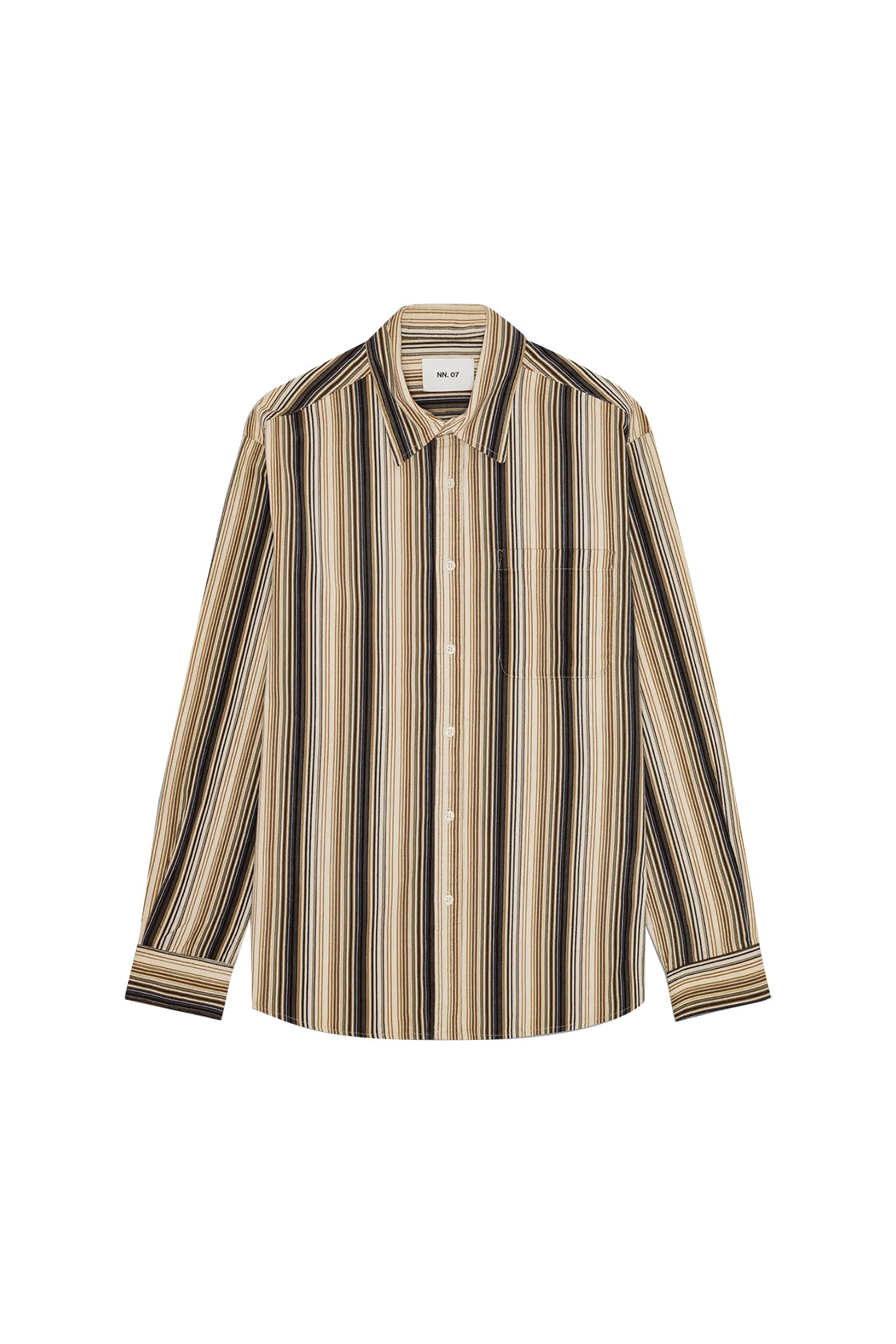 NN07 Deon 50008 LS Shirt Green Stripe