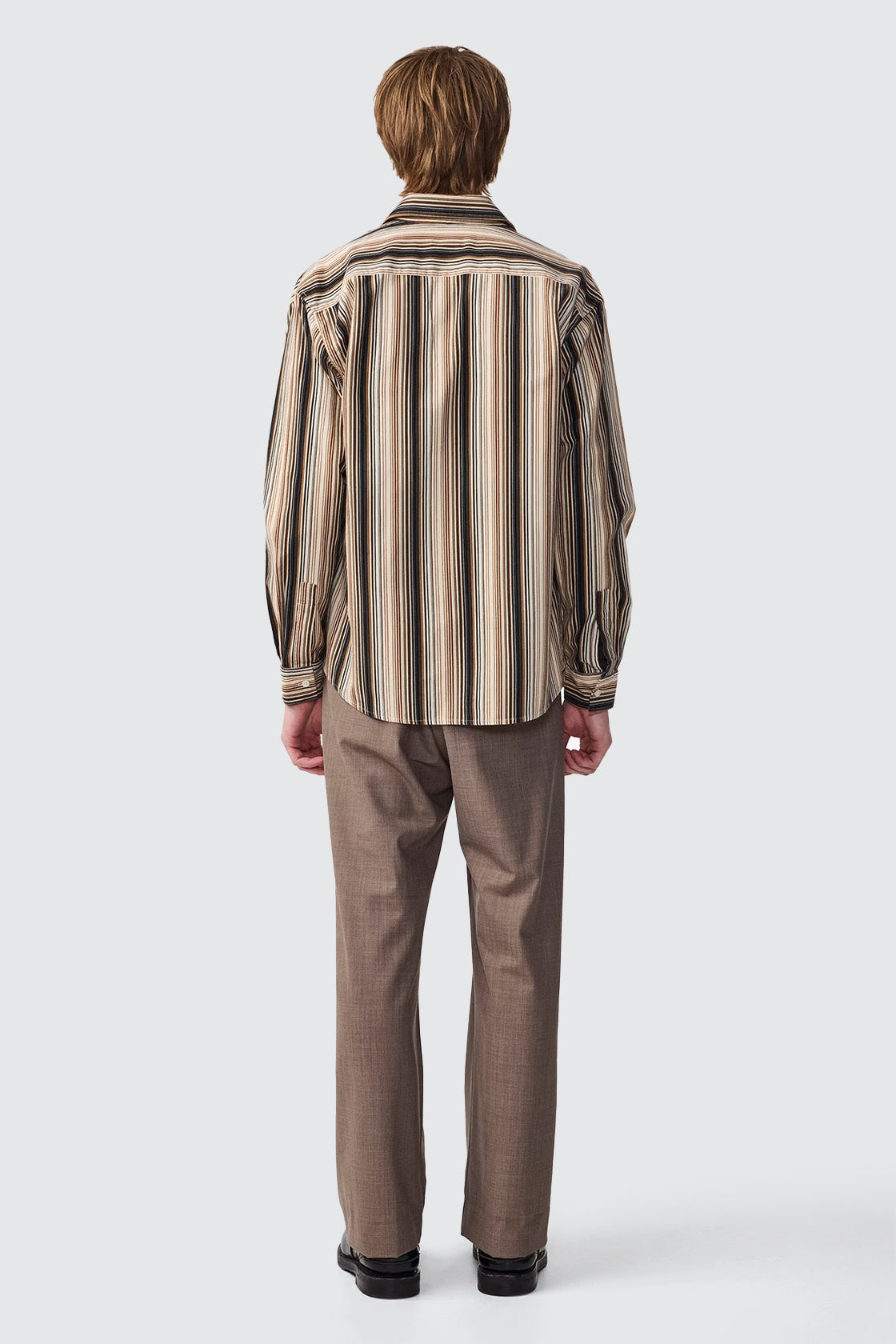 NN07 Deon 50008 LS Shirt Green Stripe