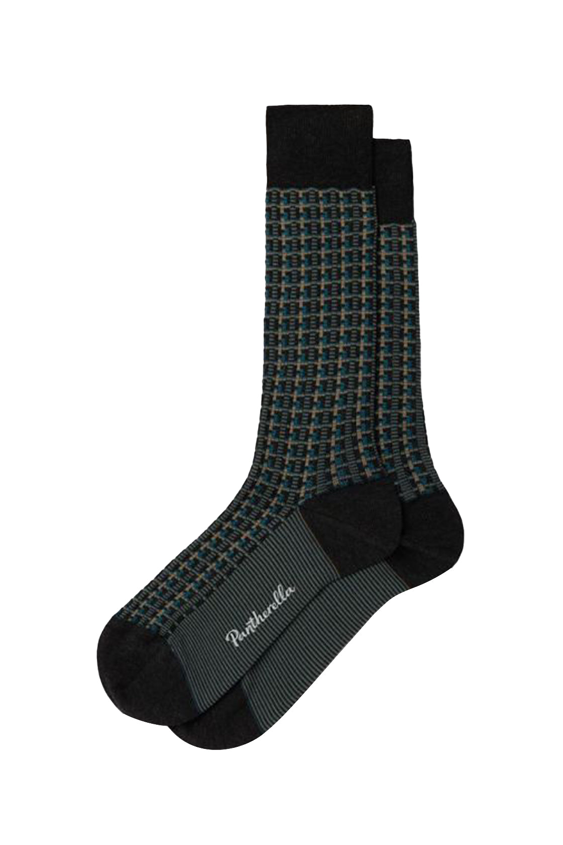 Pantherella Randolph Jacquard Sock Dark Grey Mix