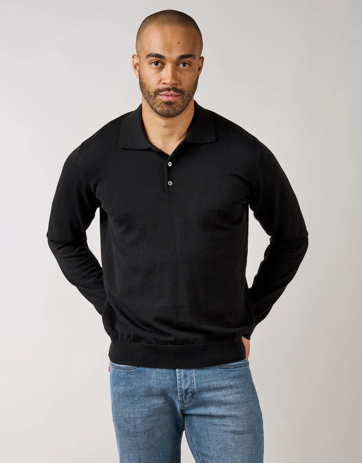 Rembrandt Owaka Merino Polo Black