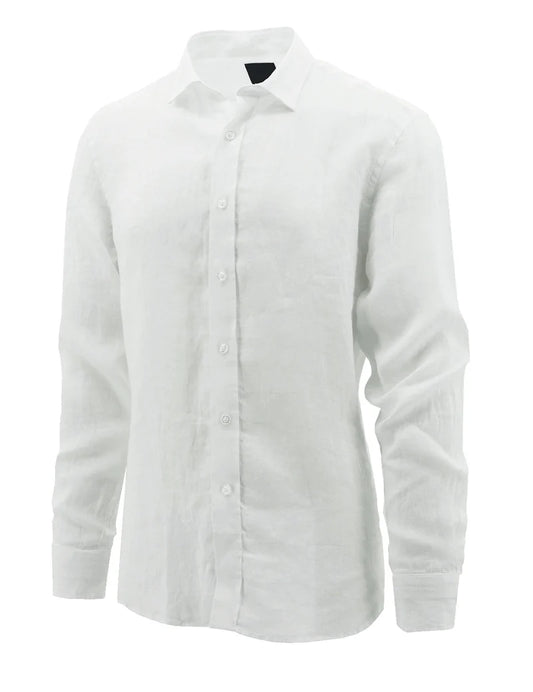 Daniel Hechter Linen LS Shirt White