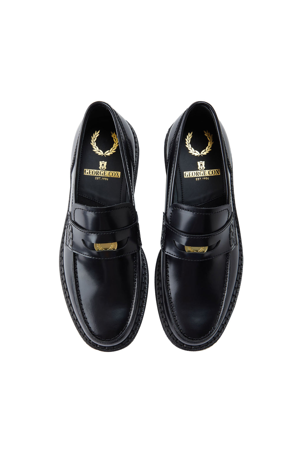Fred Perry GC X FP Penny Loafer Lea Black