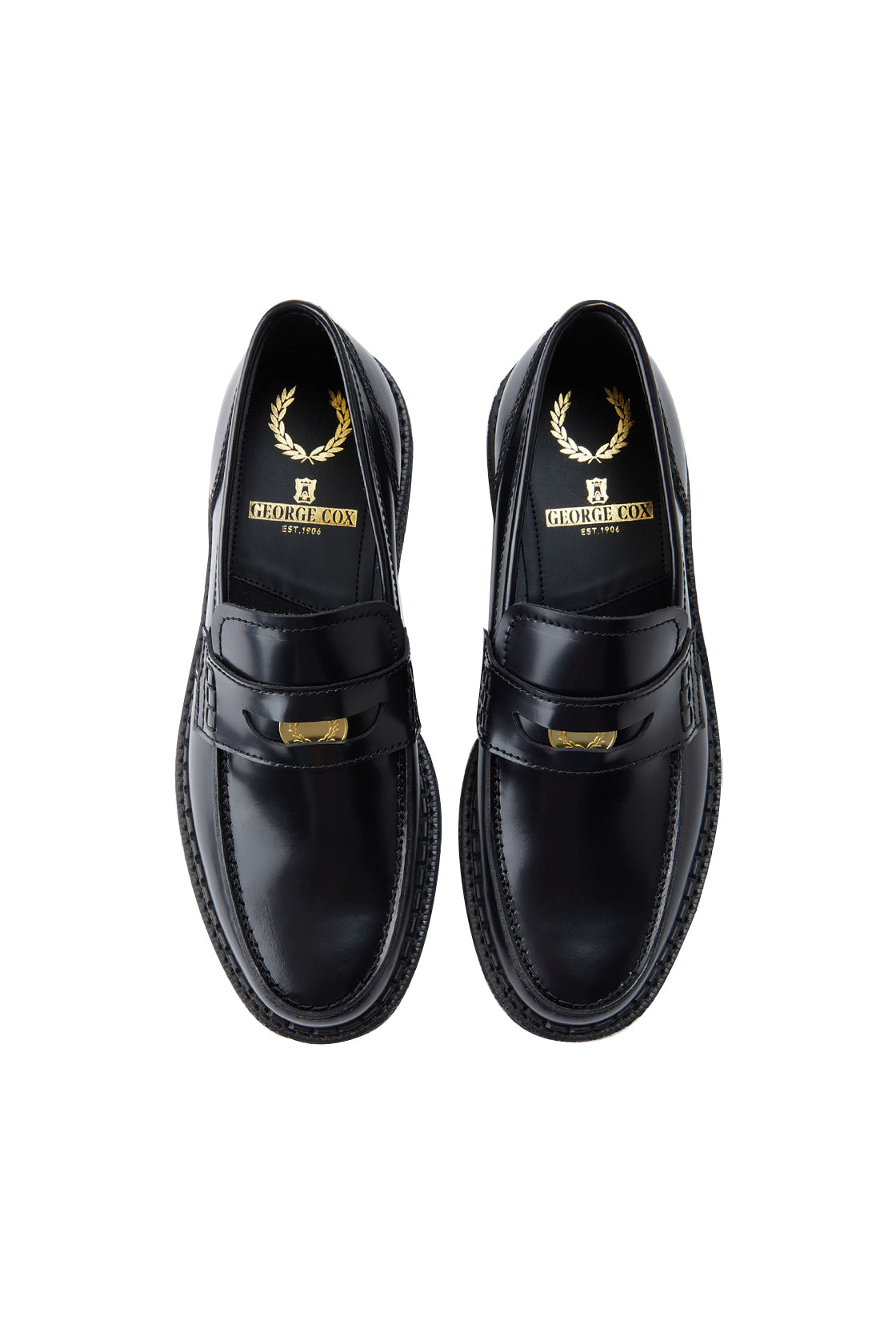 Fred Perry GC X FP Penny Loafer Lea Black