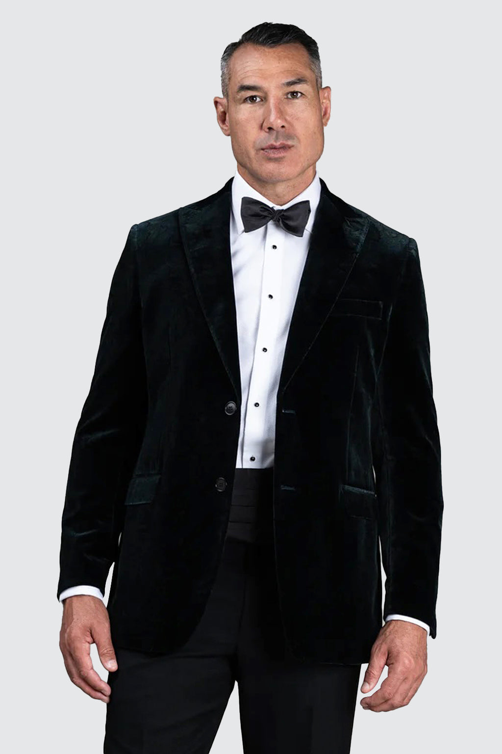 Routleys Paisley Velvet Blazer Green