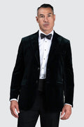 Routleys Paisley Velvet Blazer Green