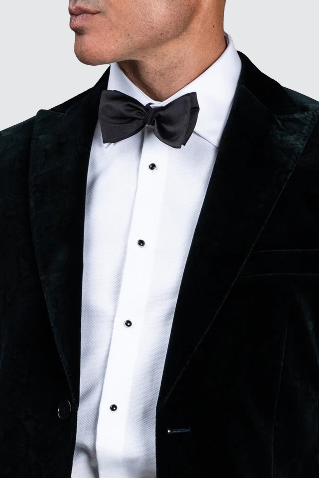 Routleys Paisley Velvet Blazer Green