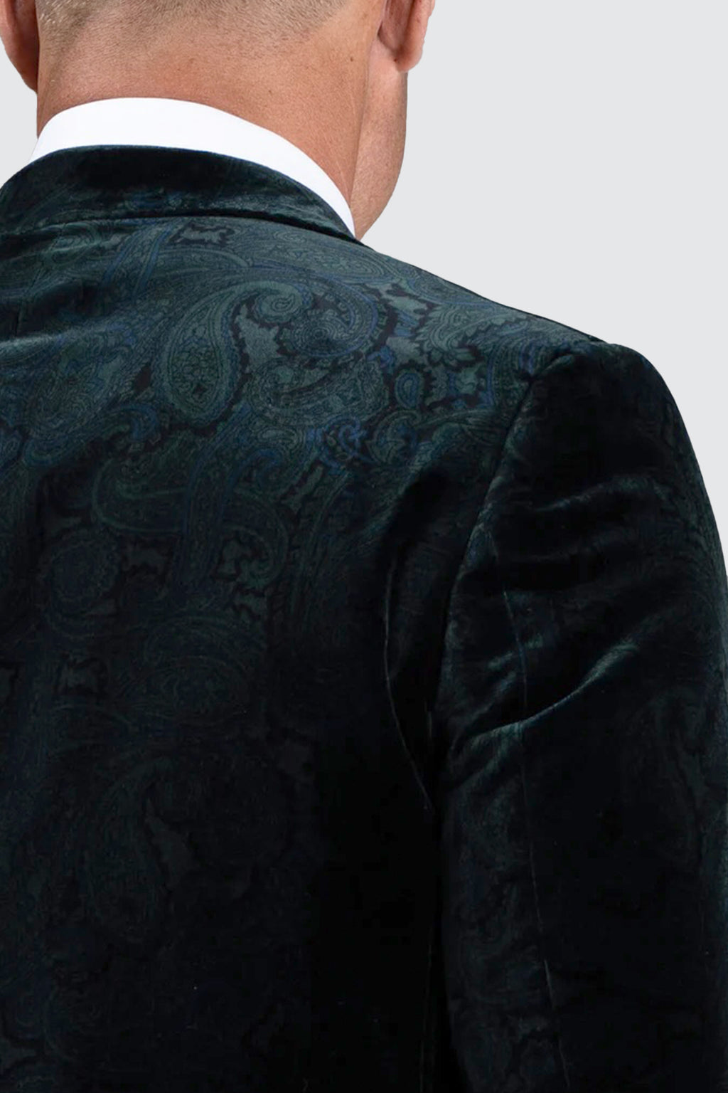 Routleys Paisley Velvet Blazer Green