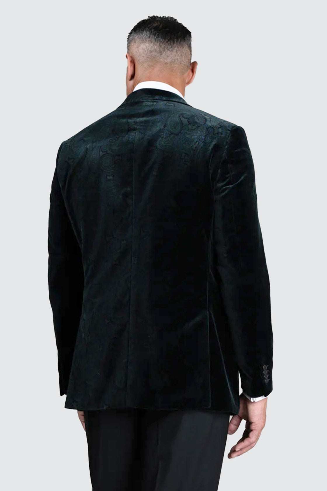 Routleys Paisley Velvet Blazer Green