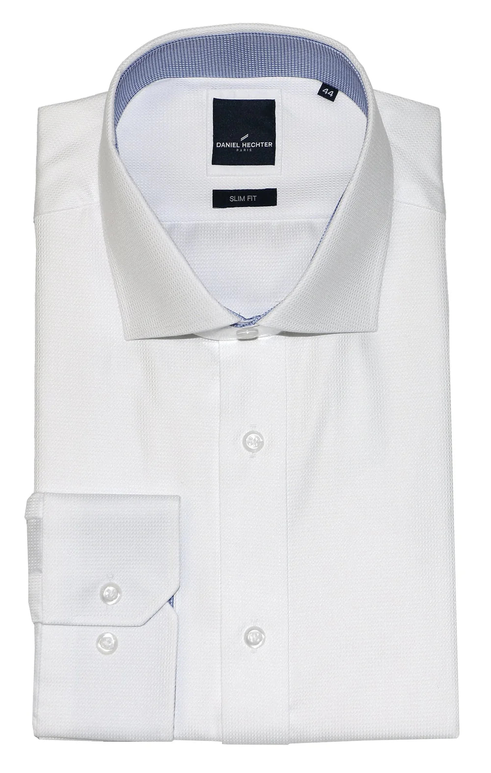 Daniel Hechter Single Cuff White Dobby Shirt