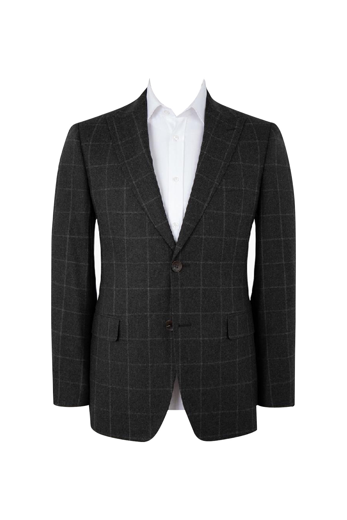 Routleys L Check Flannel Blazer Dark Green