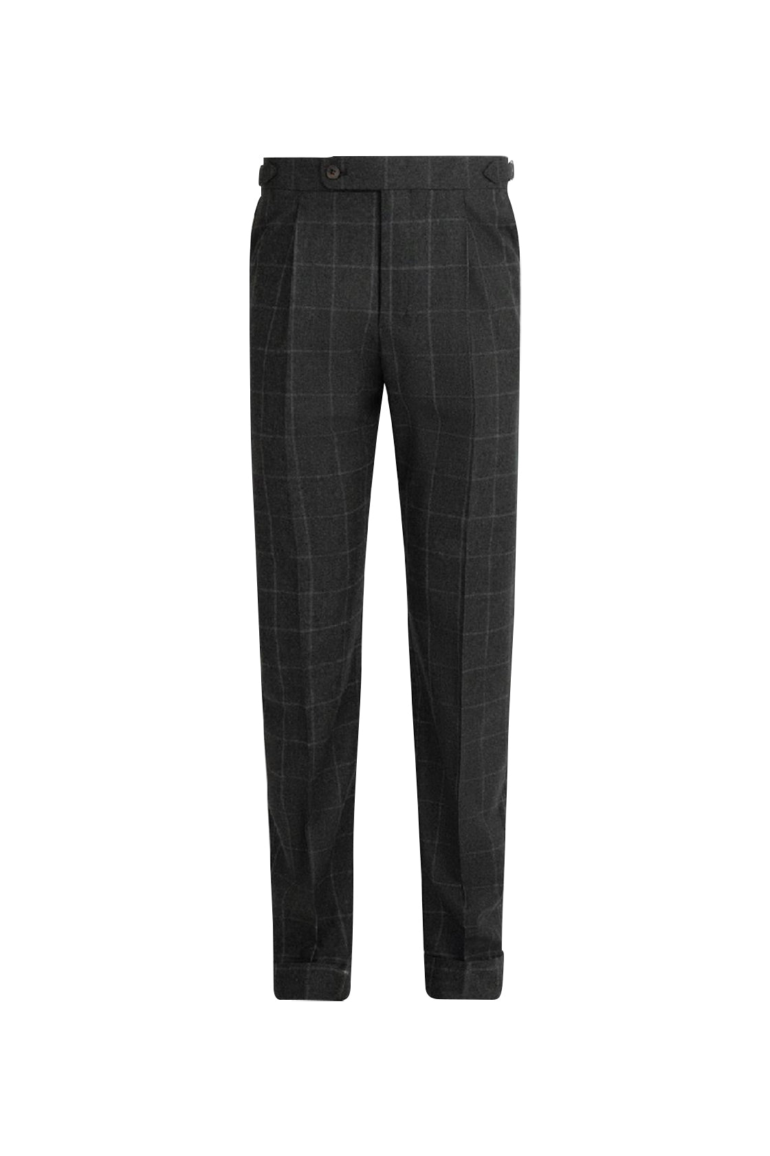 Routleys E Check Flannel Trouser Dark Green