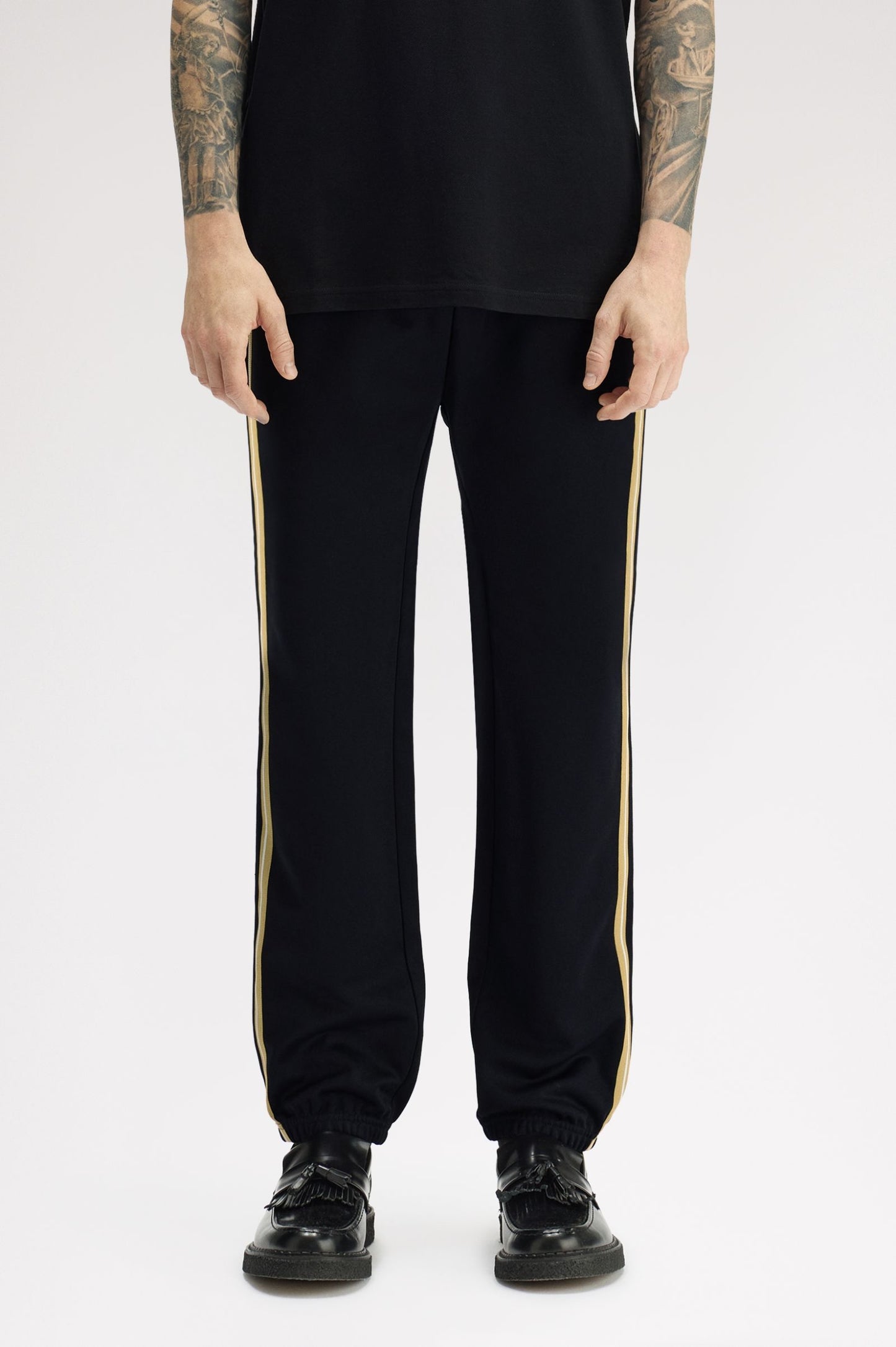 Fred Perry Stripe Tape Track Pant Black/Champagne