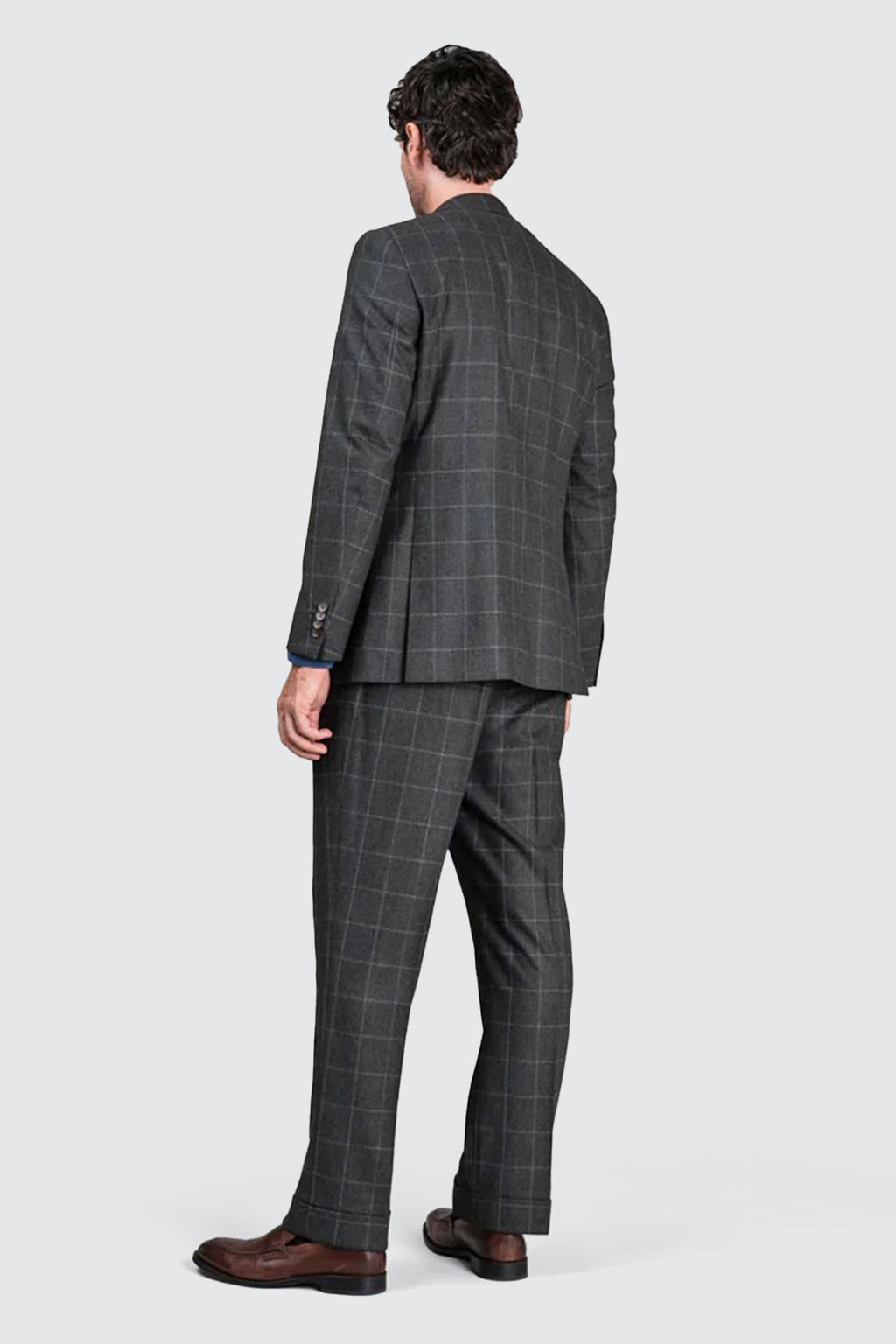 Routleys L Check Flannel Blazer Dark Green