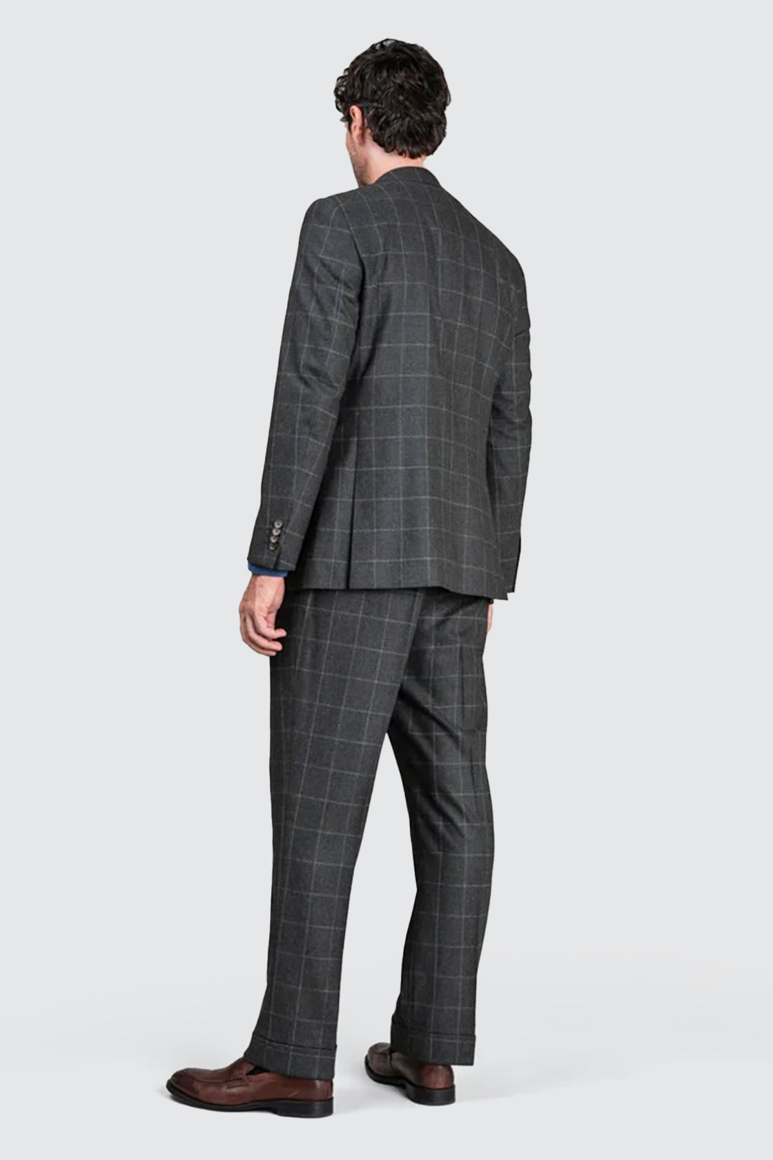 Routleys L Check Flannel Blazer Dark Green