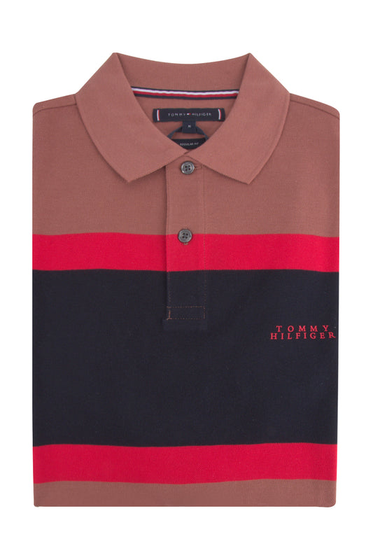 Tommy Hilfiger Rugby Stripe Polo Russet
