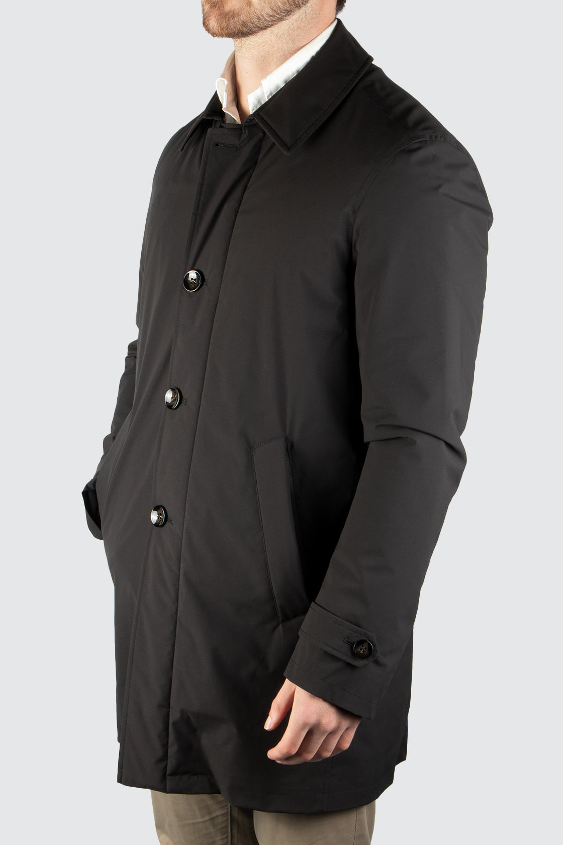 Bugatti Zip Out Lining Overcoat Black