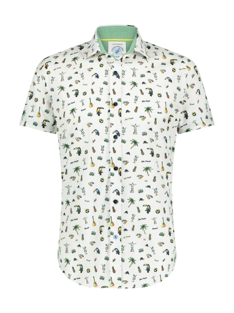 A Fish Named Fred Elements SS Shirt White/Green