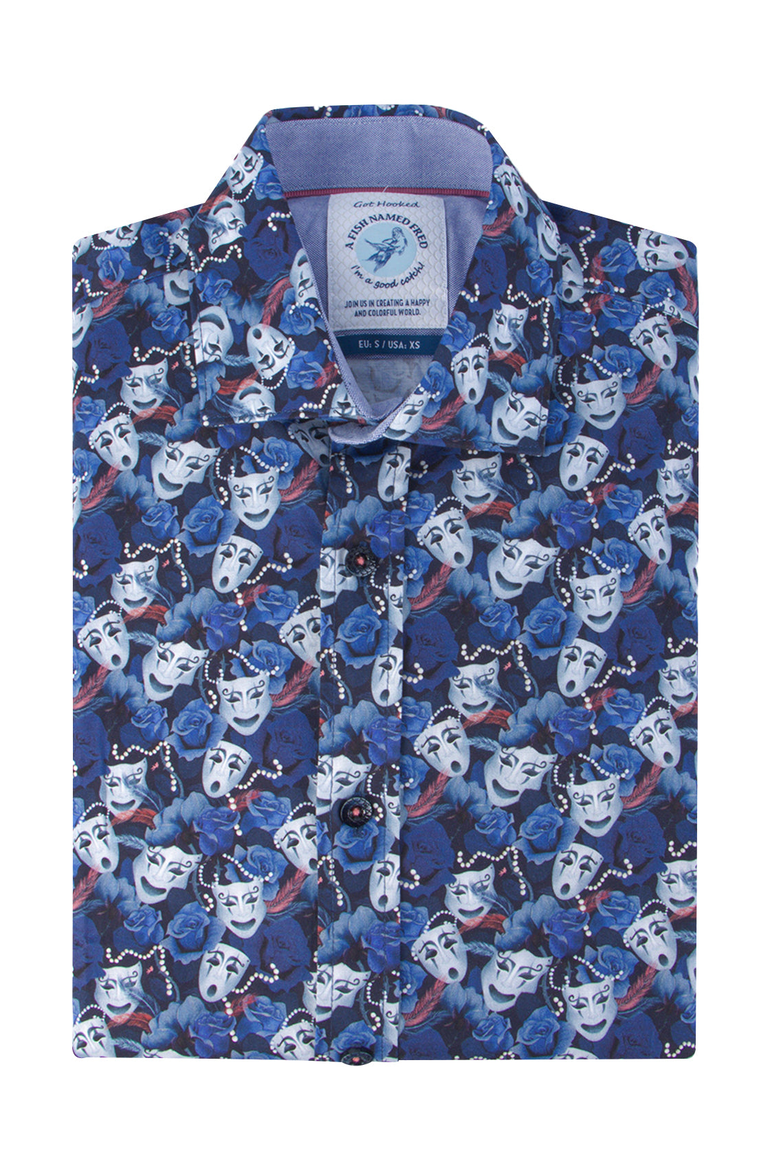 A Fish Named Fred Masks Shirt Red/Blue