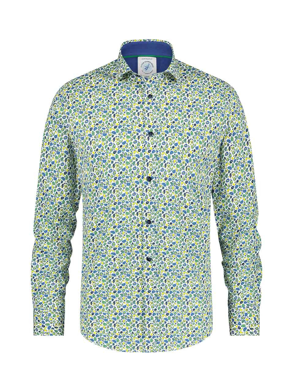 A Fish Named Fred Pebbles LS Casual Shirt Green Multi