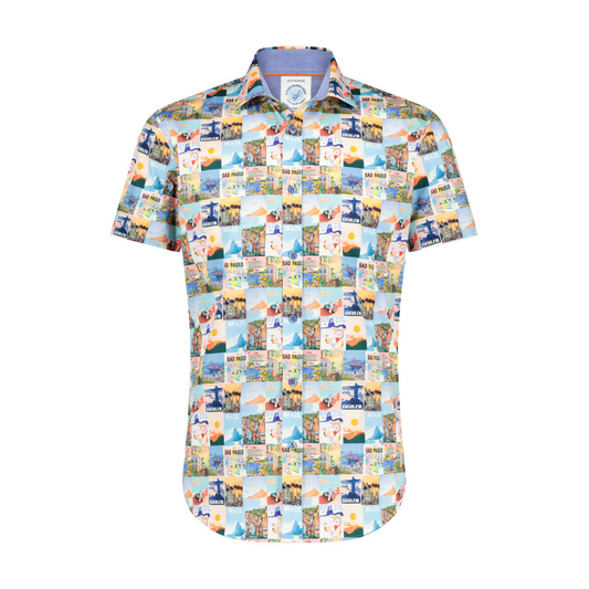 A Fish Named Fred Posters SS Shirt Light Blue