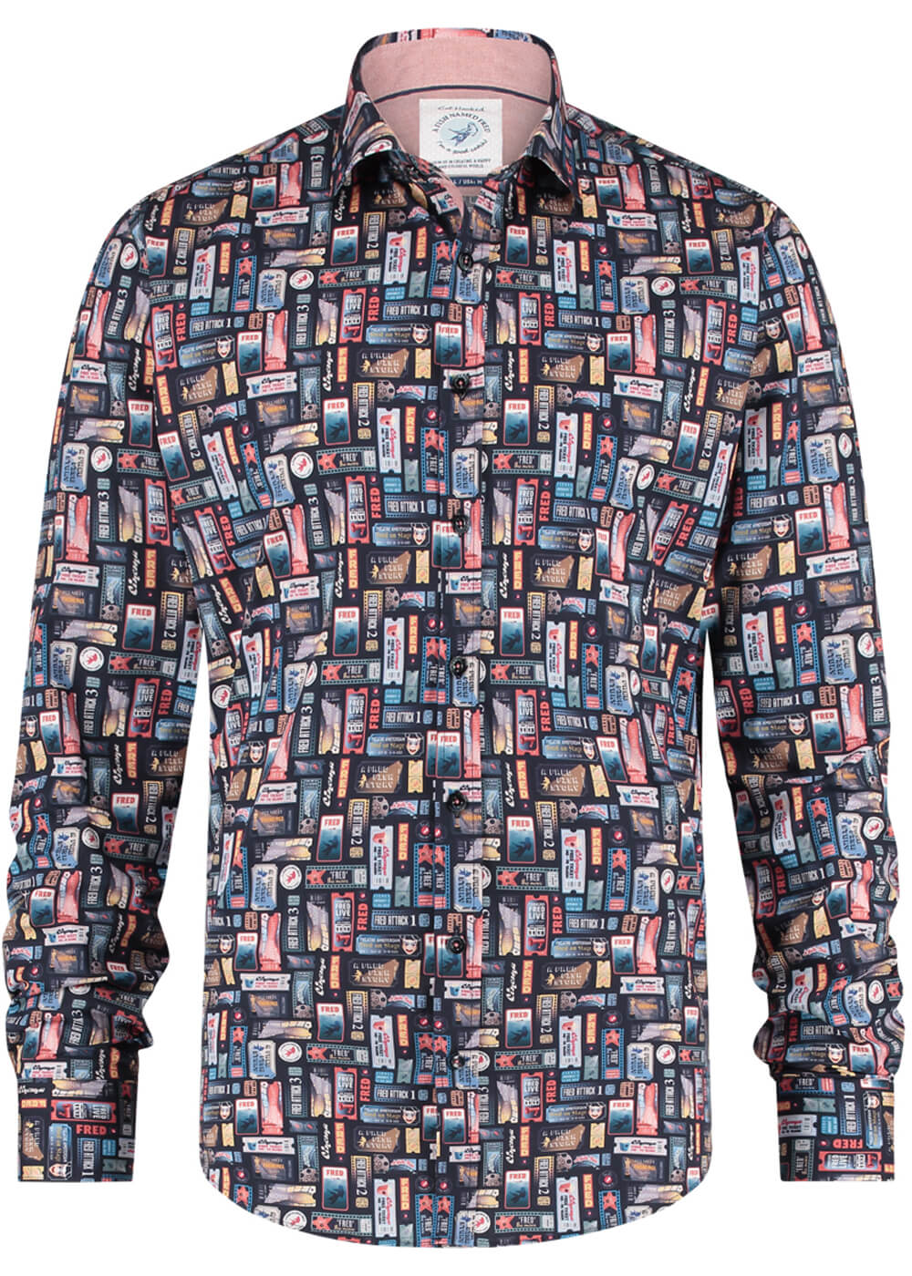 A Fish Named Fred Cinema Tickets Shirt Navy