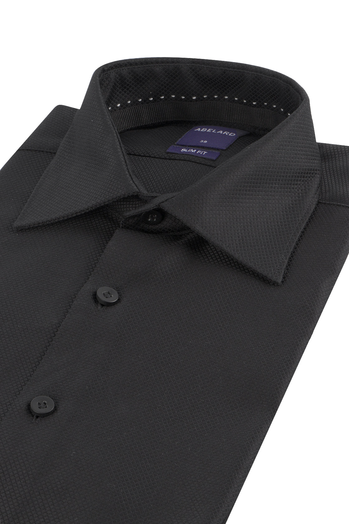 Abelard Buttone Nero Evening Slim Shirt Black