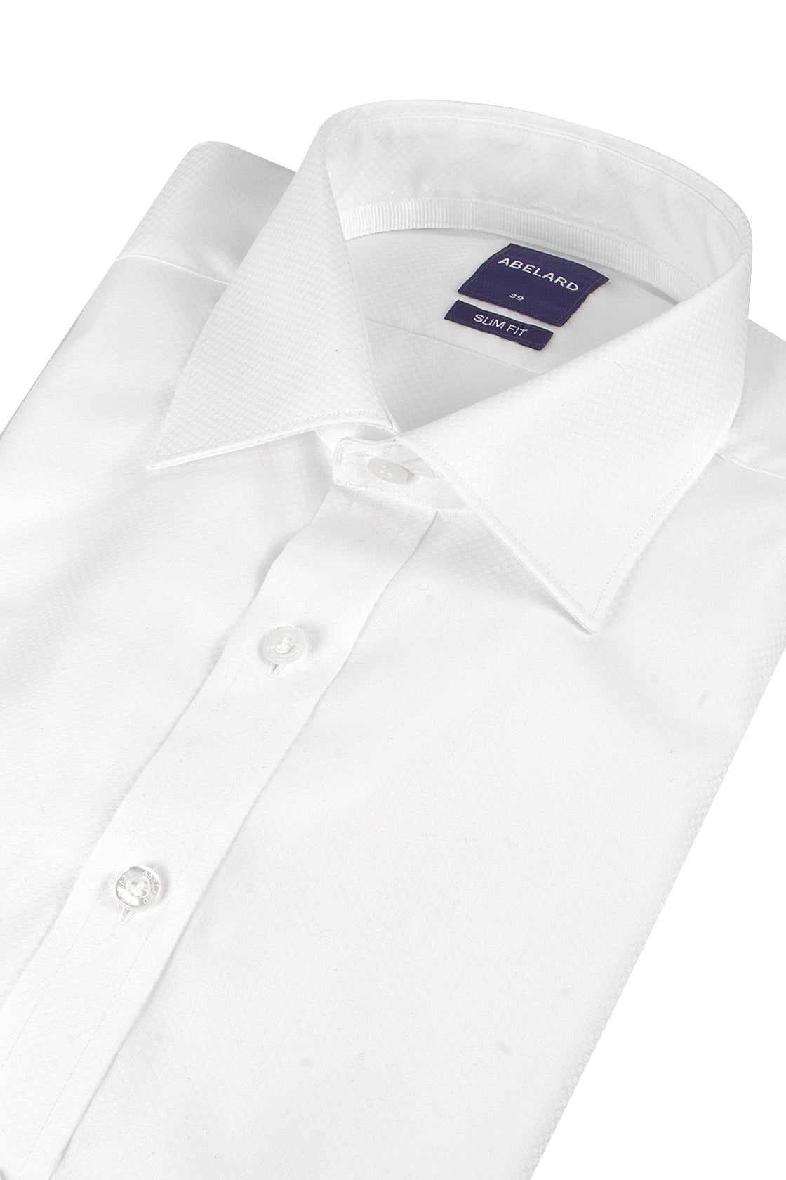 Abelard Cetana Micro-Check Slim Shirt White