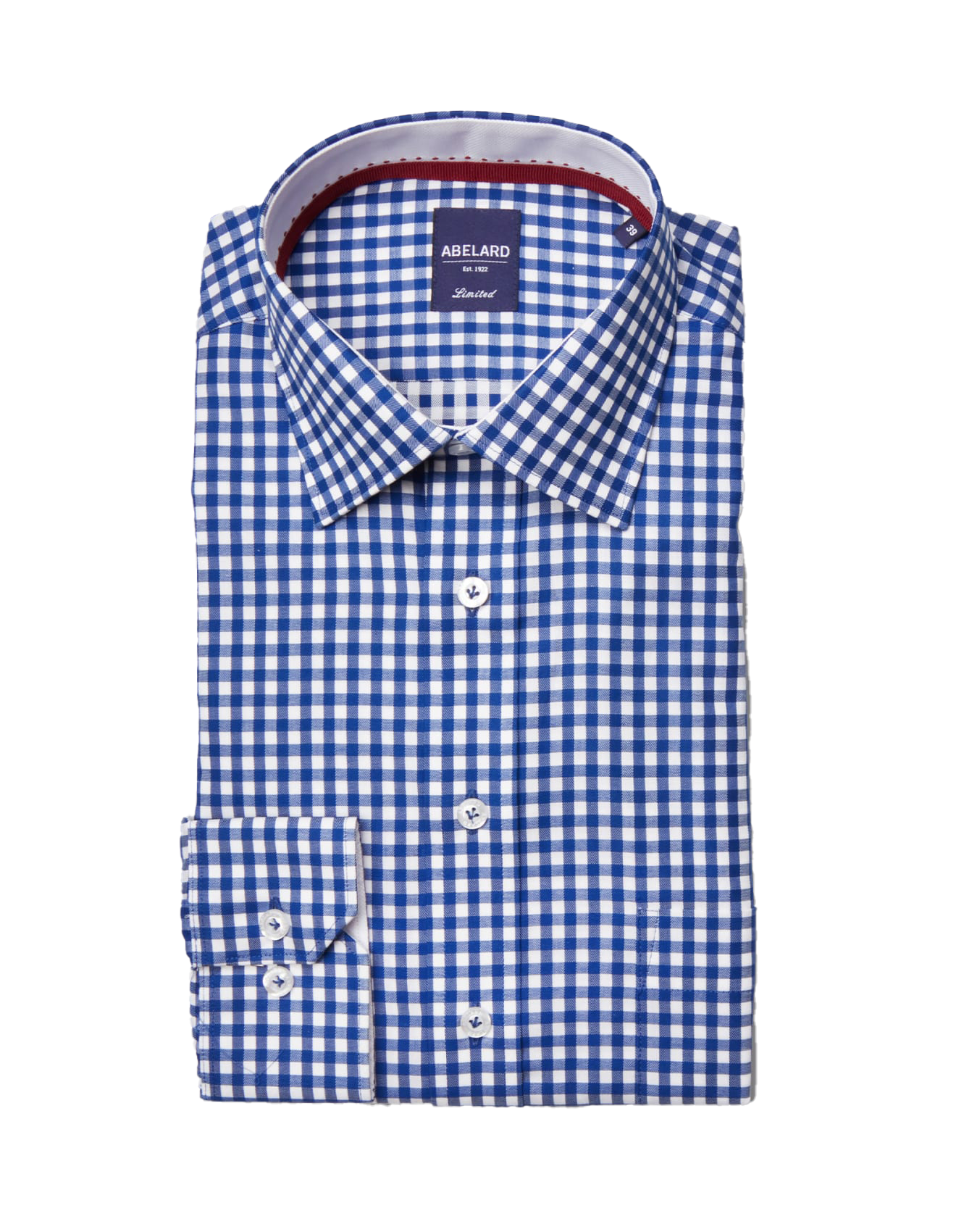 Abelard Classic Single Cuff Check Shirt Cobalt