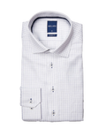 Abelard Classic Single Cuff Check Shirt Navy/White