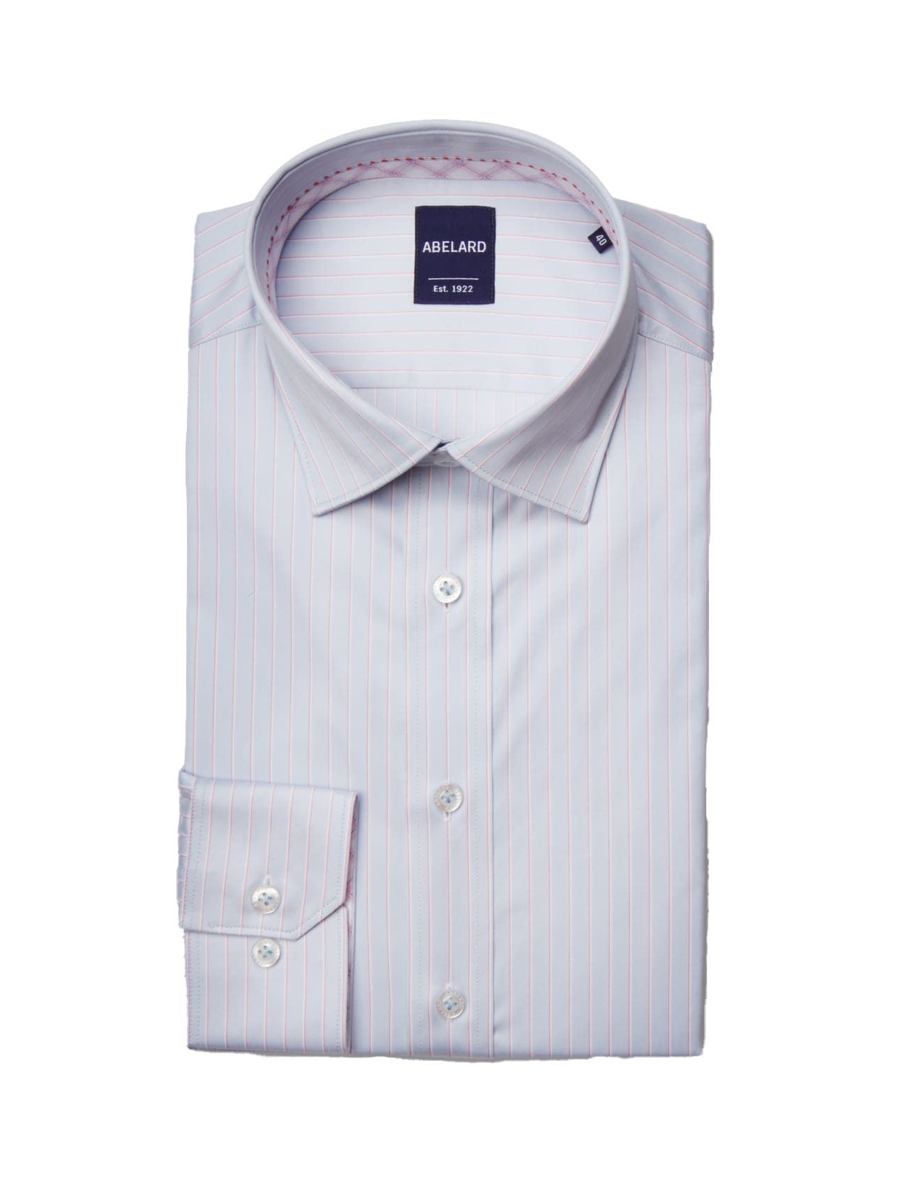 Abelard Classic Single Cuff Stripe Shirt Sky/Pink